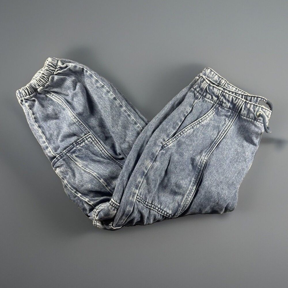 SCOOP Pull-On Crop Barrel Jeans Light Wash Denim Size Medium 8-10